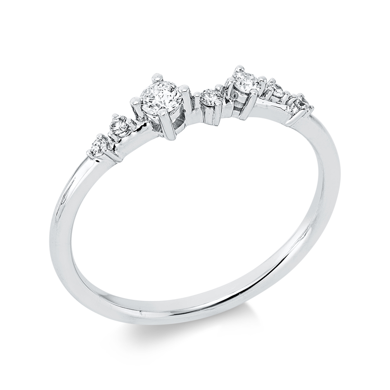 Modern Woman Ring Weißgold 18kt 0,15ct