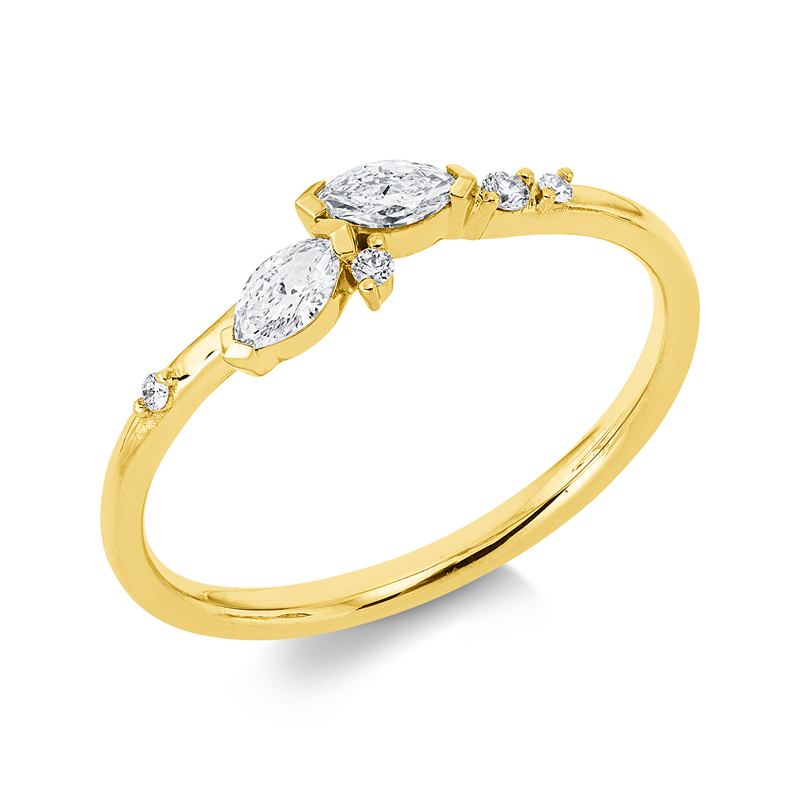 Modern Woman Ring Gelbgold 18kt 0,22ct