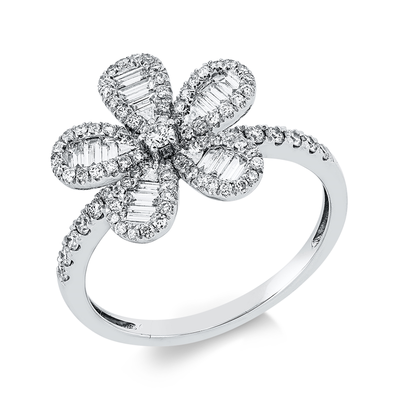 Baguette Ring Weißgold 18kt 0,68ct