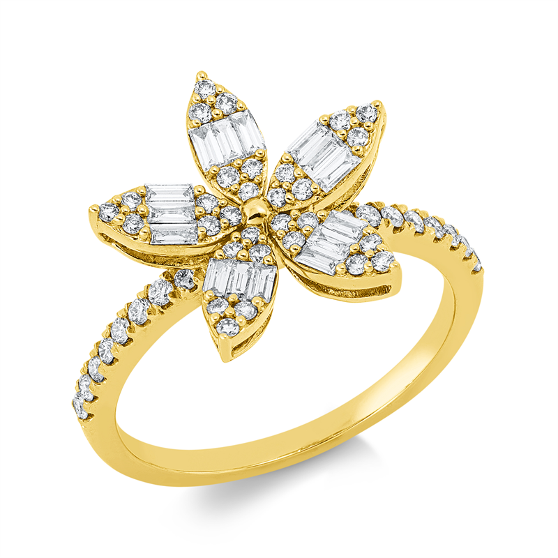 Baguette Ring Gelbgold 18kt 0,48ct