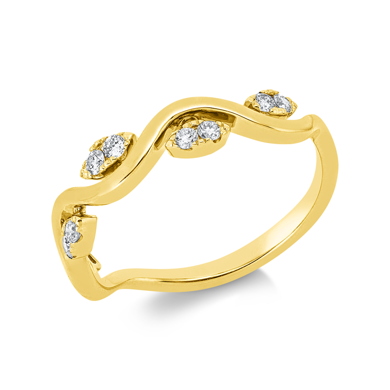 Modern Woman Ring Gelbgold 14kt 0,19ct