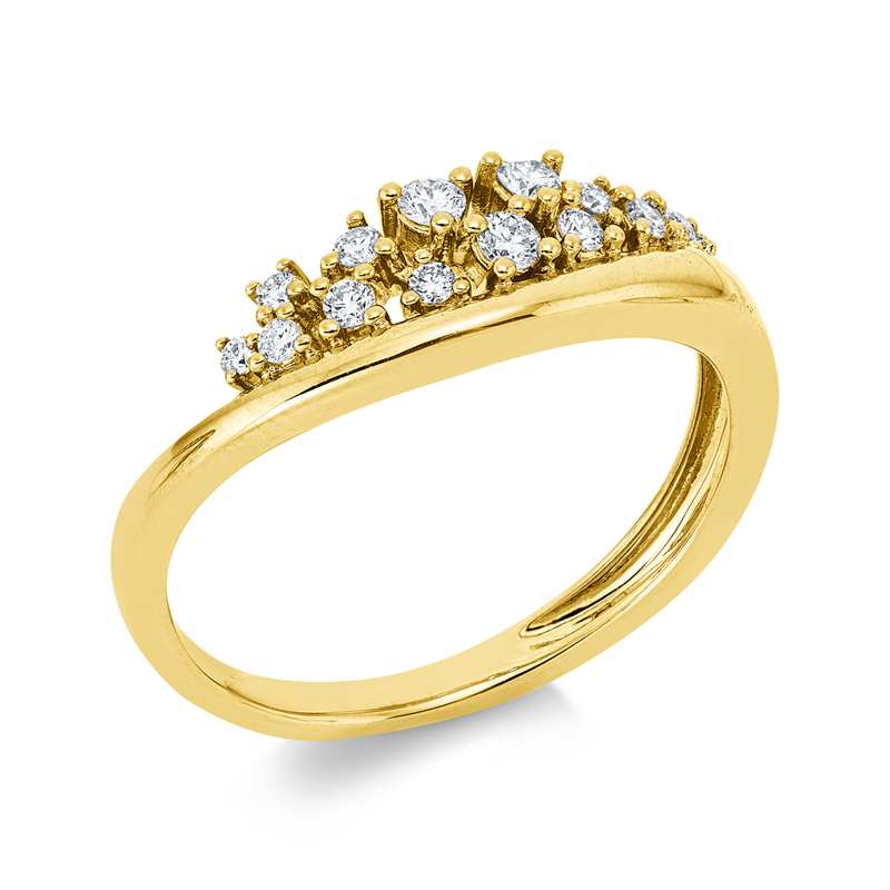 Modern Woman Ring Gelbgold 14kt 0,2ct
