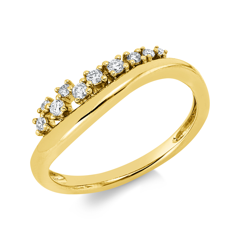 Modern Woman Ring Gelbgold 14kt 0,15ct