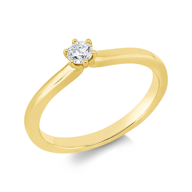 Solitaire Ring Gelbgold 18kt 0,15ct