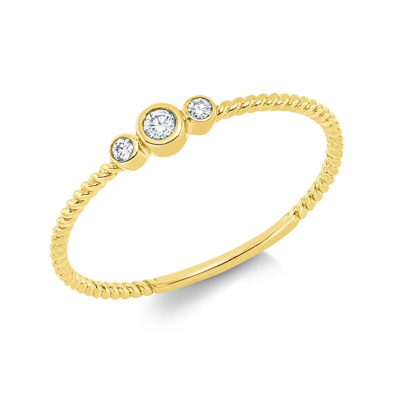 Modern Woman Ring Weißgold 18kt 0,05ct