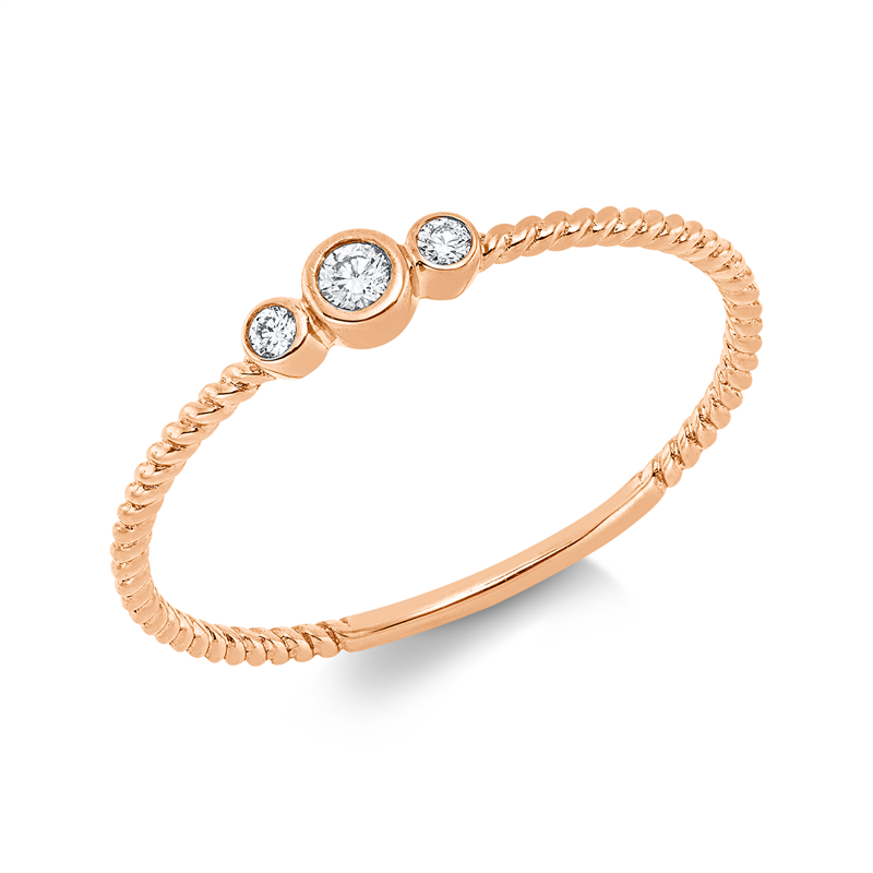 Modern Woman Ring Weißgold 18kt 0,05ct