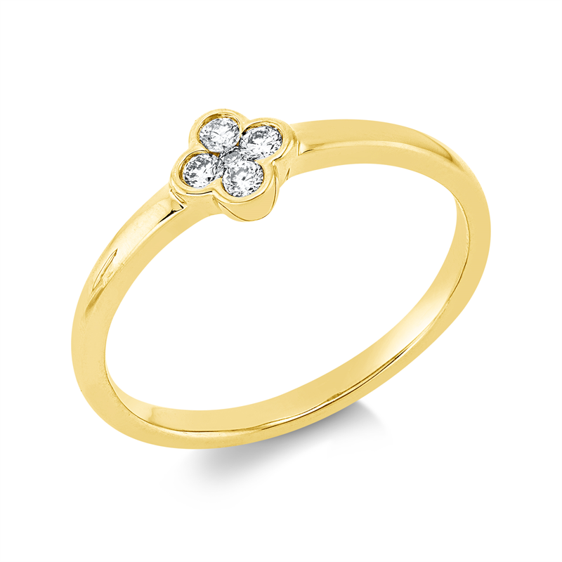 Modern Woman Ring Weißgold 18kt 0,1ct