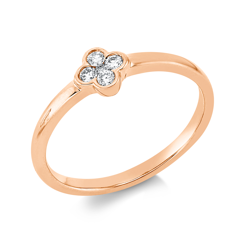 Modern Woman Ring Weißgold 18kt 0,1ct