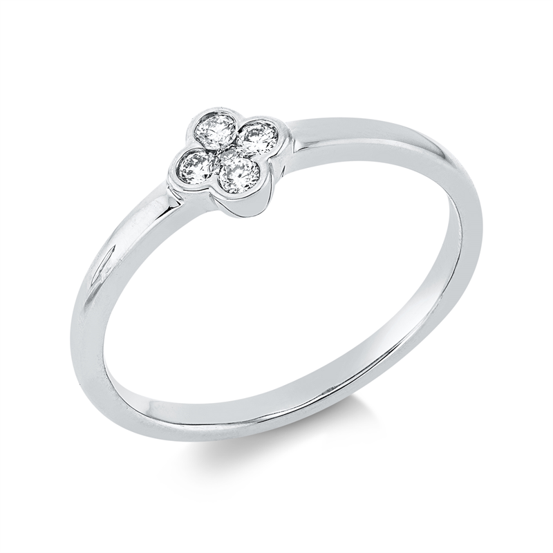 Modern Woman Ring Weißgold 18kt 0,1ct