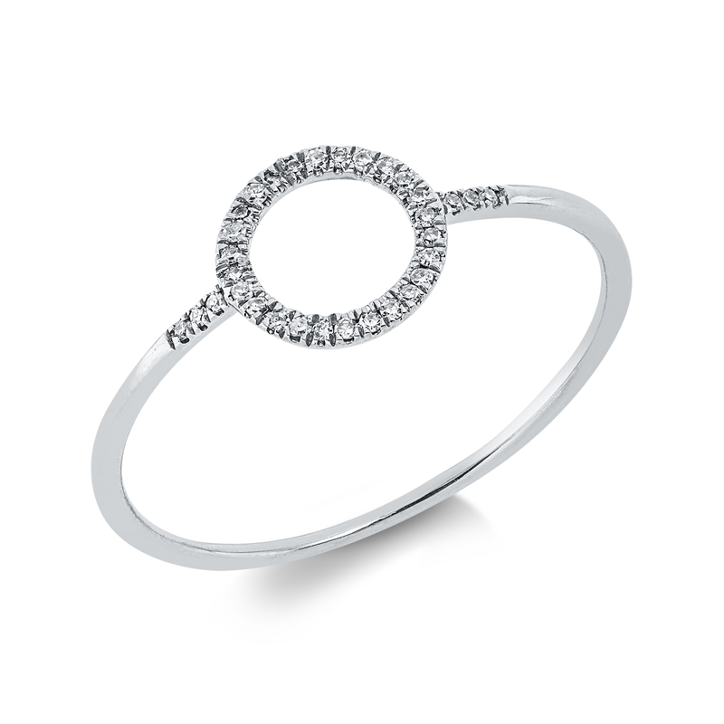 Symbol Ring Weißgold 18kt 0,05ct