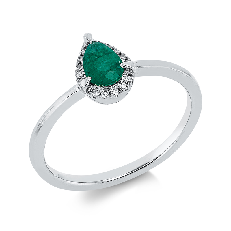 Farbstein Classic Ring Weißgold 18kt 0,04ct
