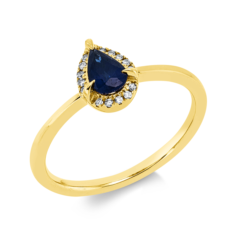 Farbstein Classic Ring Weißgold 18kt 0,04ct