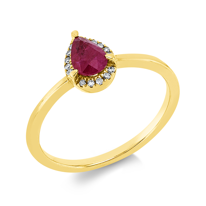Farbstein Classic Ring Weißgold 18kt 0,04ct
