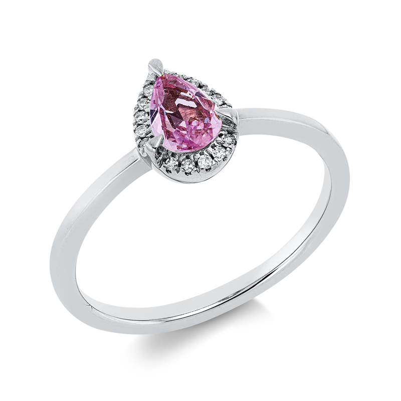 Farbstein Classic Ring Weißgold 18kt 0,04ct