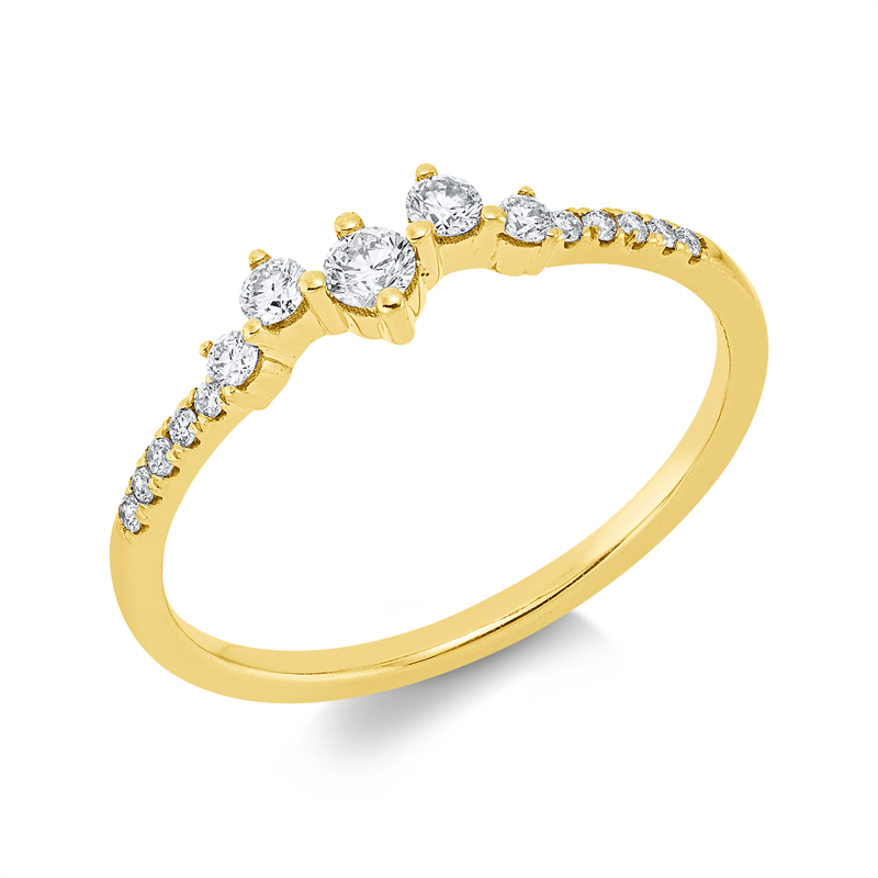 Modern Woman Ring Weißgold 18kt 0,21ct