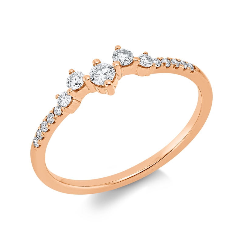 Modern Woman Ring Weißgold 18kt 0,21ct