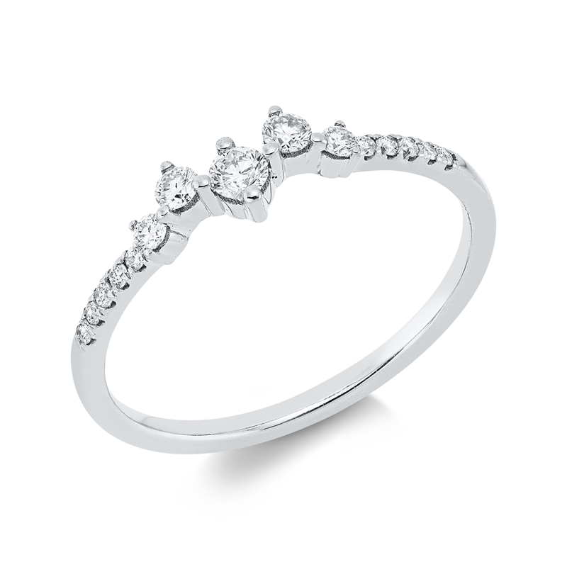 Modern Woman Ring Weißgold 18kt 0,21ct