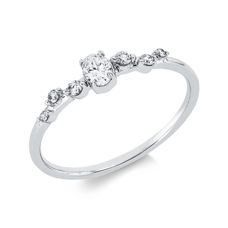 Modern Woman Ring Weißgold 18kt 0,21ct