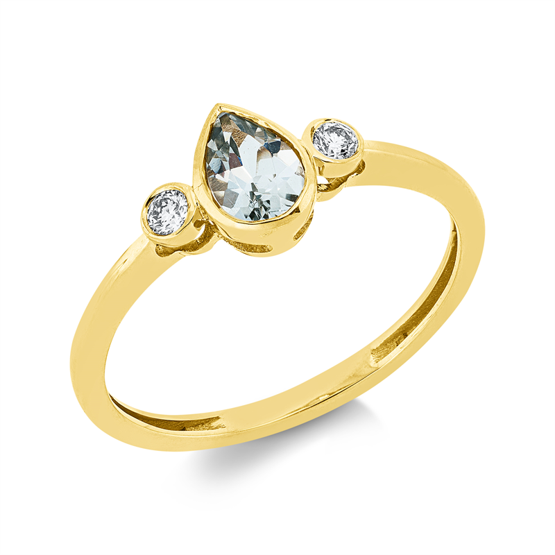 Farbstein Fashion Ring Gelbgold 18kt 0,07ct