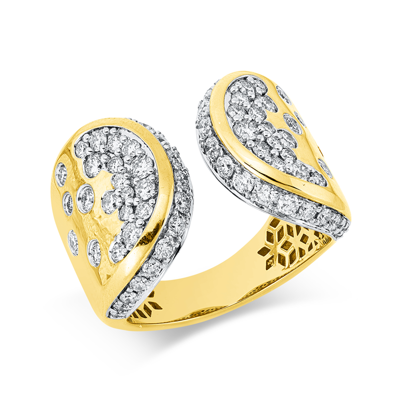 Modern Woman Ring Gelbgold / Weißgold 14kt 1,5ct