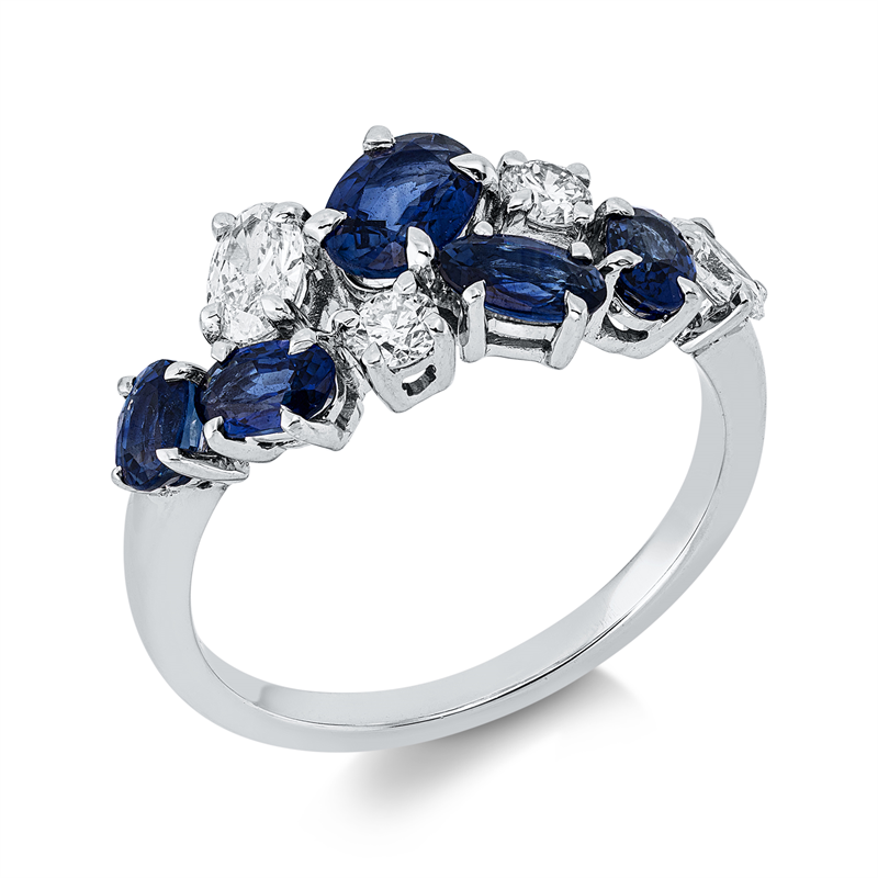 Farbstein Classic Ring Weißgold 18kt 0,48ct