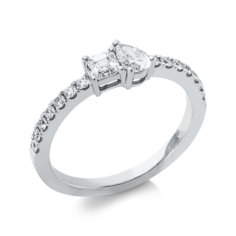 Baguette Ring Weißgold 18kt Ref-1IY12