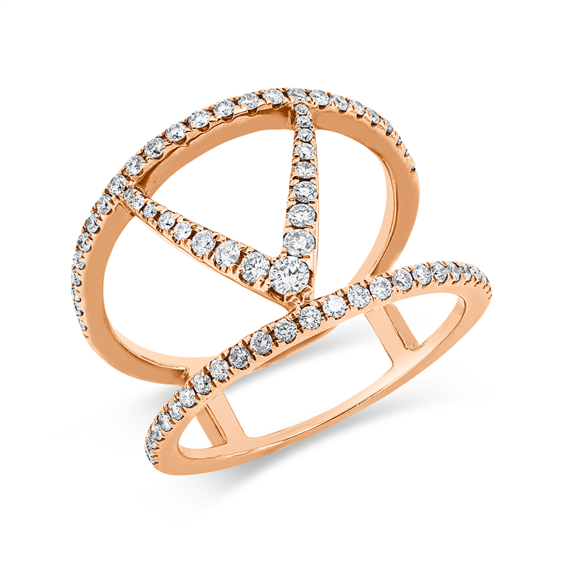 Modern Woman Ring Rotgold 18kt 0,5ct