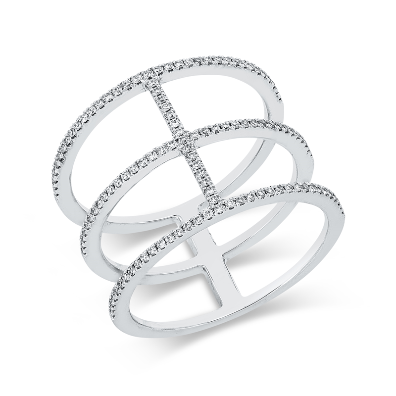 Modern Woman Ring Weißgold 18kt 0,24ct