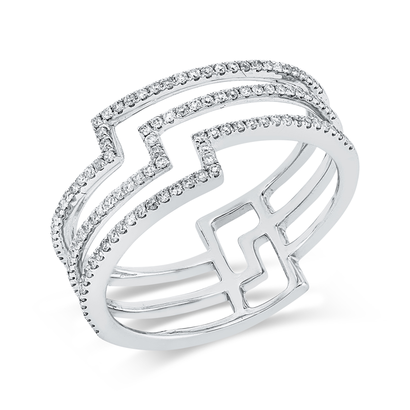 Modern Woman Ring Weißgold 18kt 0,29ct