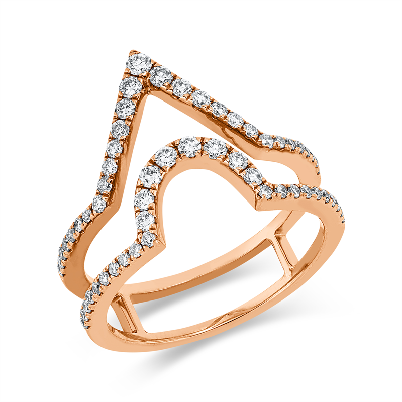 Modern Woman Ring Rotgold 18kt 0,5ct