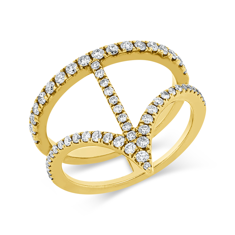 Modern Woman Ring Gelbgold 18kt 0,64ct