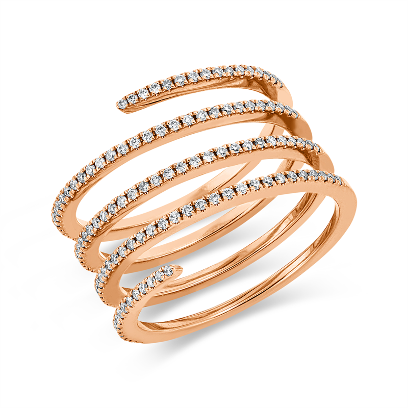 Modern Woman Ring Rotgold 18kt 0,39ct