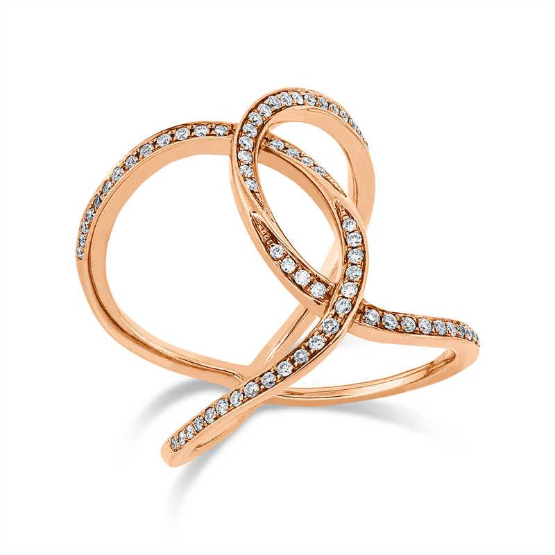 Modern Woman Ring Rotgold 18kt 0,32ct