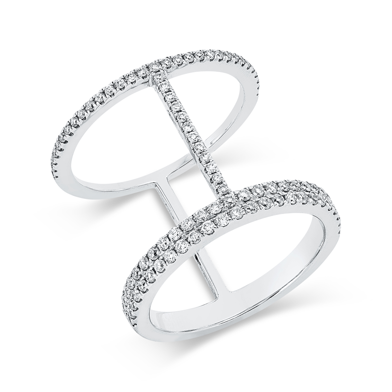 Modern Woman Ring Weißgold 18kt 0,54ct
