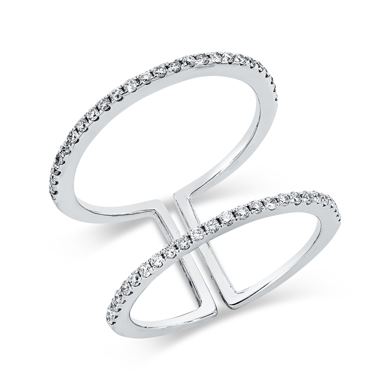 Modern Woman Ring Weißgold 18kt 0,32ct
