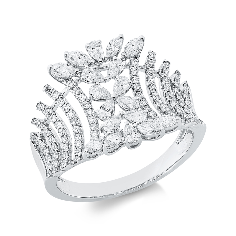 Modern Woman Ring Weißgold 18kt 0,97ct
