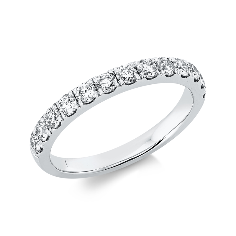 Memoire halb Ring Weißgold 18kt 0,67ct
