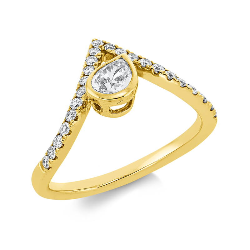 Modern Woman Ring Gelbgold 14kt 0,68ct