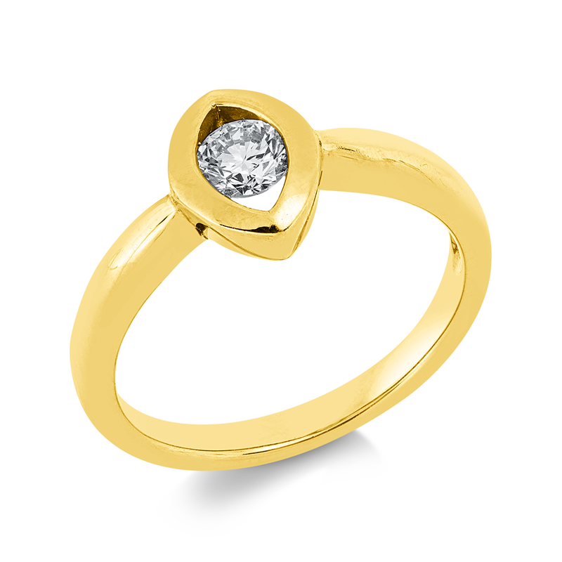Solitaire Ring Gelbgold 18kt 0,3ct