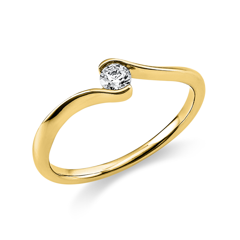 Solitaire Ring Weißgold 18kt 0,15ct