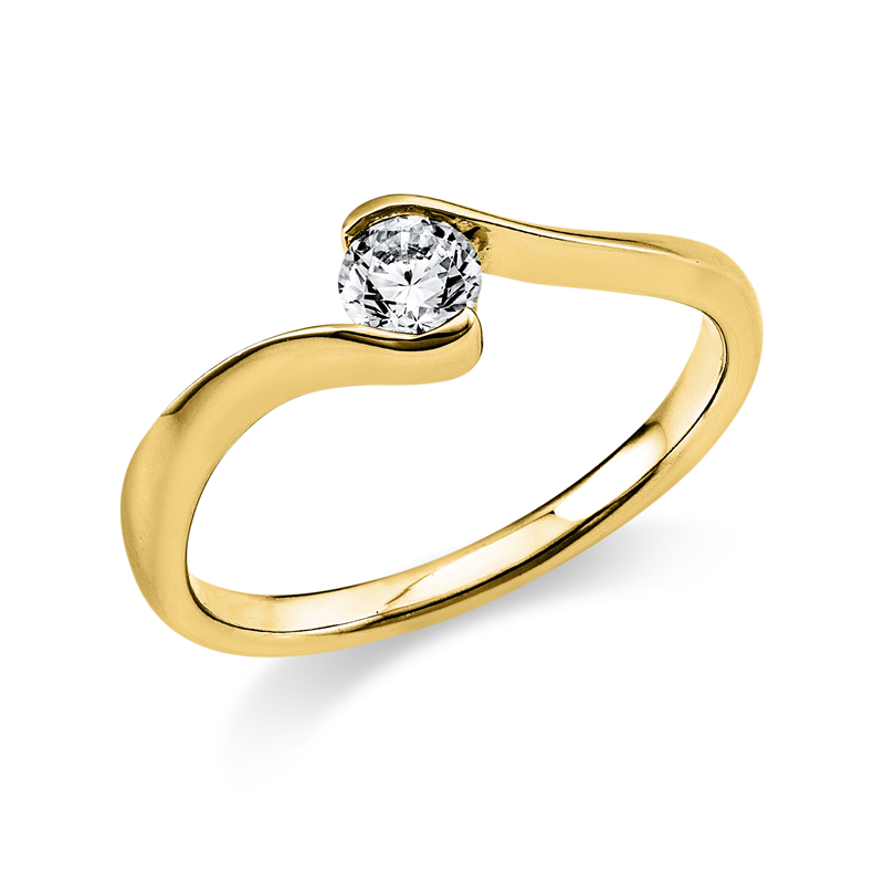 Solitaire Ring Weißgold 14kt 0,25ct