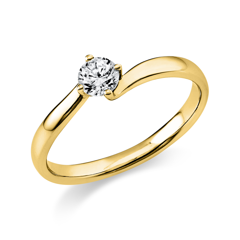 Solitaire Ring Weißgold 18kt 0,25ct