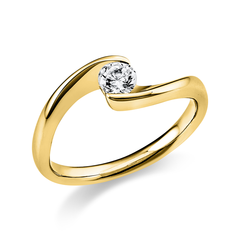Solitaire Ring Weißgold 18kt 0,25ct