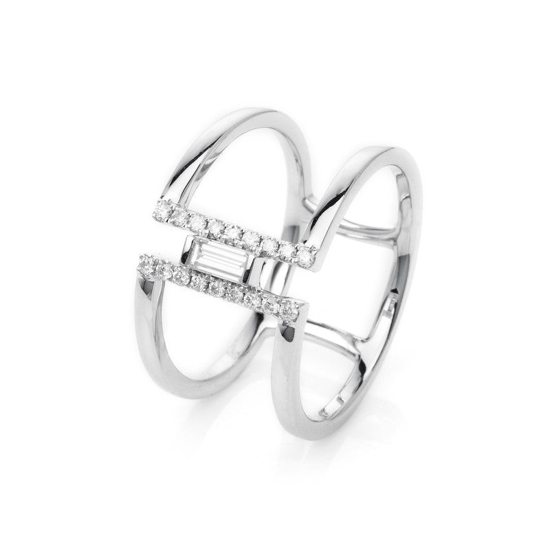 Baguette Ring Weißgold 18kt 0,27ct
