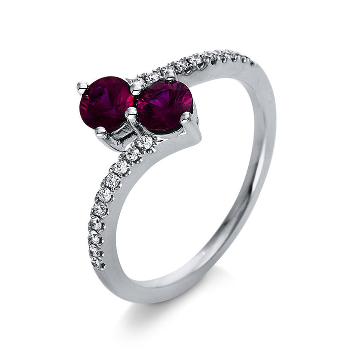 Farbstein Classic Ring Weißgold 18kt Ref-1J986