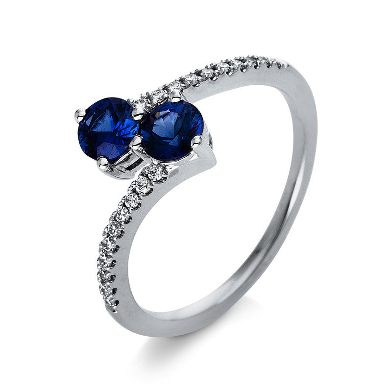 Farbstein Classic Ring Weißgold 18kt Ref-1J987