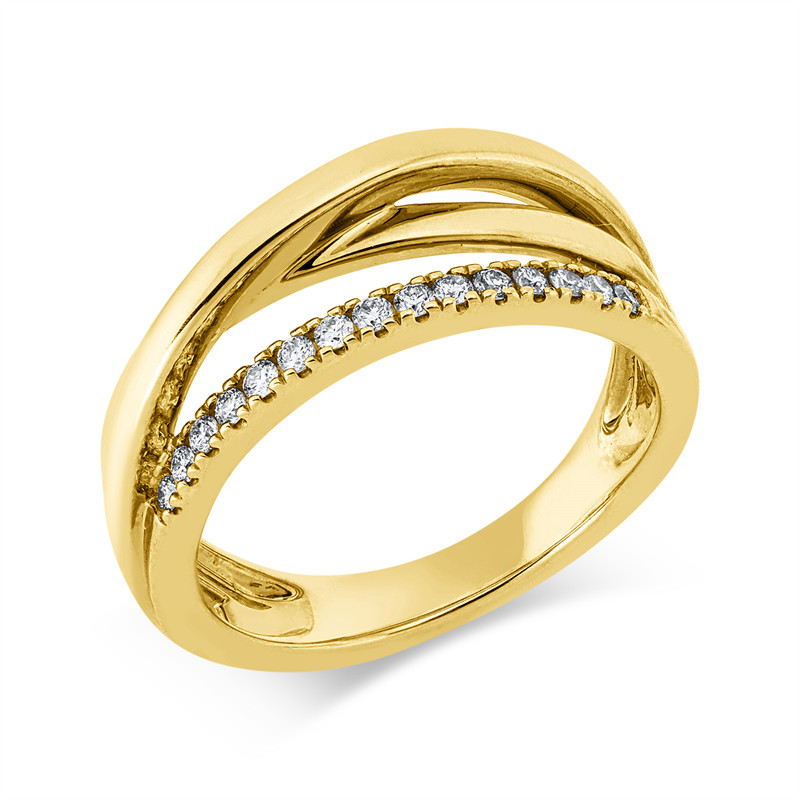 Modern Woman Ring Gelbgold 14kt Ref-1JA09