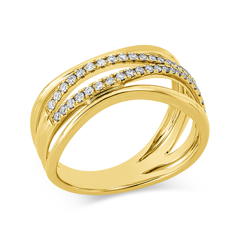 Modern Woman Ring Gelbgold 14kt 0,29ct
