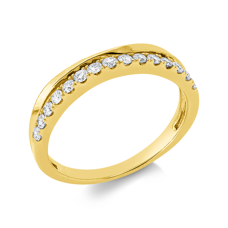 Modern Woman Ring Gelbgold 14kt 0,32ct