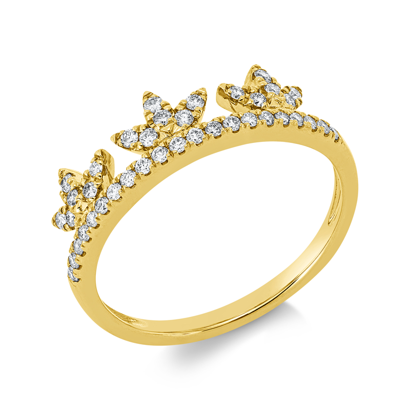 Modern Woman Ring Gelbgold 14kt 0,26ct